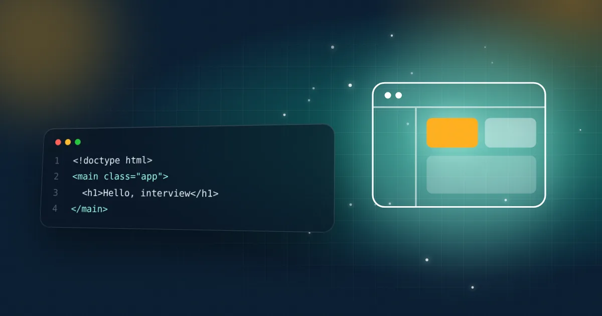 Frontend interview questions illustration